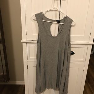 Rue21 Keyhole Swing Tank Dress Gray Size Large Casual Minimalist